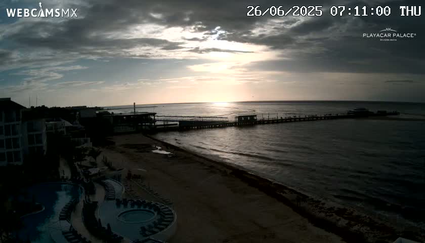 Playa del Carmen, Playa Playacar Beach Live Cam - Solidaridad, Quintana Roo, Mexico