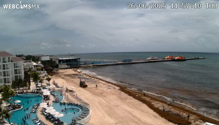 Playa del Carmen, Playa Playacar Beach Live Cam - Solidaridad, Quintana Roo, Mexico