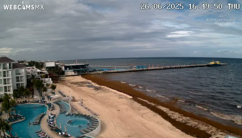 Playa del Carmen, Playa Playacar Beach Live Cam - Solidaridad, Quintana Roo, Mexico