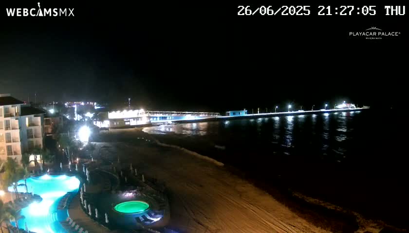 Playa del Carmen, Playa Playacar Beach Live Cam - Solidaridad, Quintana Roo, Mexico