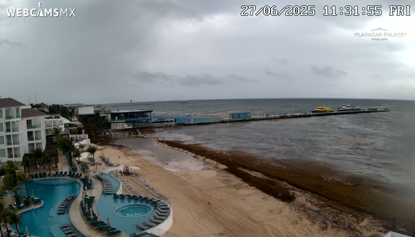 Playa del Carmen, Playa Playacar Beach Live Cam - Solidaridad, Quintana Roo, Mexico