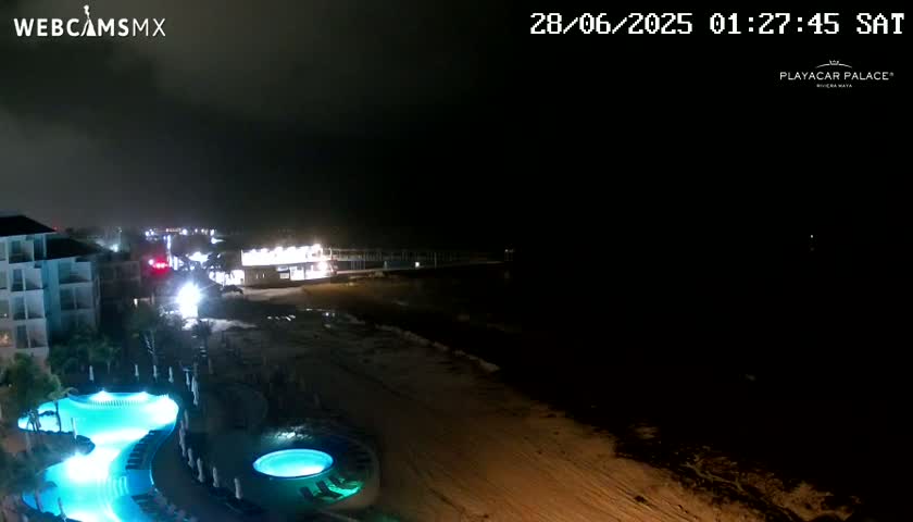 Playa del Carmen, Playa Playacar Beach Live Cam - Solidaridad, Quintana Roo, Mexico