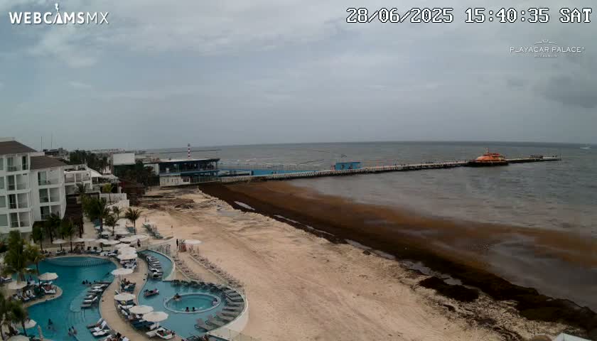 Playa del Carmen, Playa Playacar Beach Live Cam - Solidaridad, Quintana Roo, Mexico