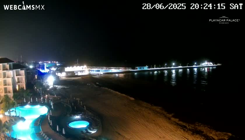 Playa del Carmen, Playa Playacar Beach Live Cam - Solidaridad, Quintana Roo, Mexico