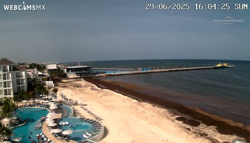 Playa del Carmen, Playa Playacar Beach Live Cam - Solidaridad, Quintana Roo, Mexico