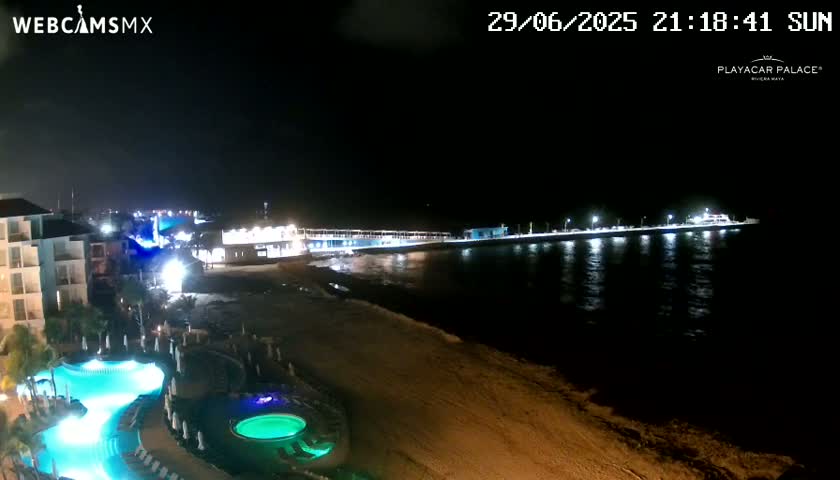 Playa del Carmen, Playa Playacar Beach Live Cam - Solidaridad, Quintana Roo, Mexico