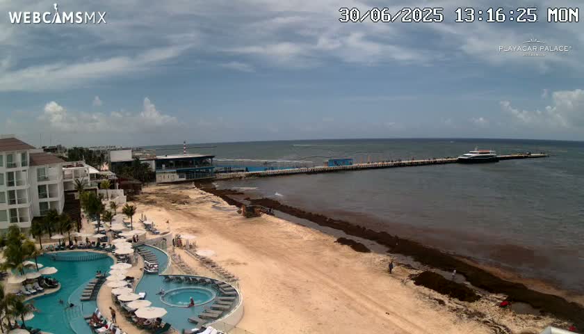 Playa del Carmen, Playa Playacar Beach Live Cam - Solidaridad, Quintana Roo, Mexico