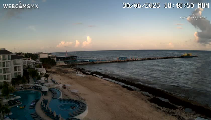 Playa del Carmen, Playa Playacar Beach Live Cam - Solidaridad, Quintana Roo, Mexico