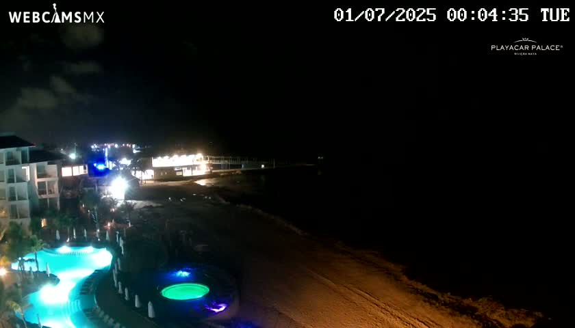 Playa del Carmen, Playa Playacar Beach Live Cam - Solidaridad, Quintana Roo, Mexico