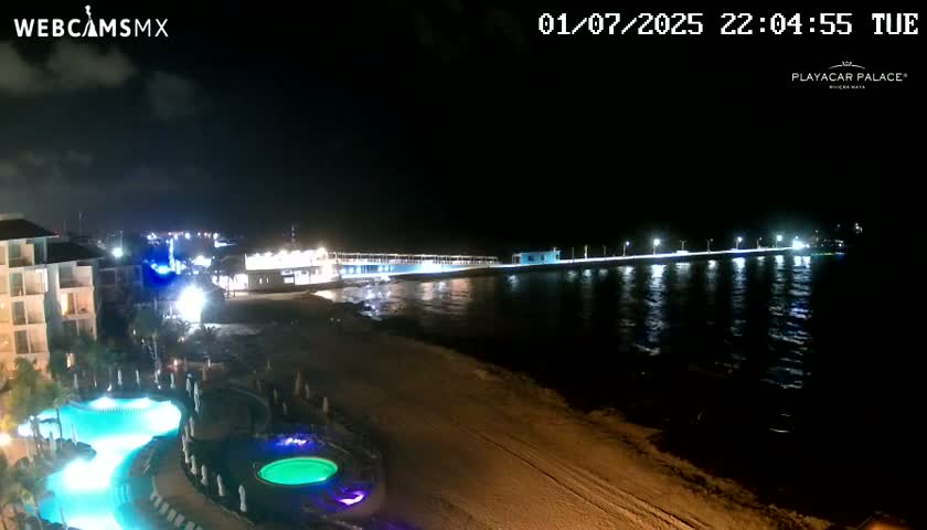 Playa del Carmen, Playa Playacar Beach Live Cam - Solidaridad, Quintana Roo, Mexico