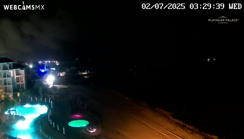 Playa del Carmen, Playa Playacar Beach Live Cam - Solidaridad, Quintana Roo, Mexico