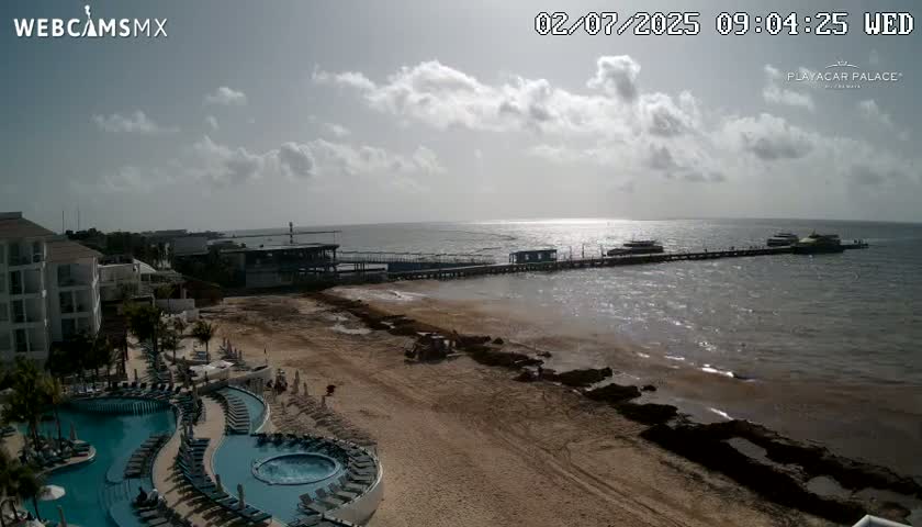 Playa del Carmen, Playa Playacar Beach Live Cam - Solidaridad, Quintana Roo, Mexico