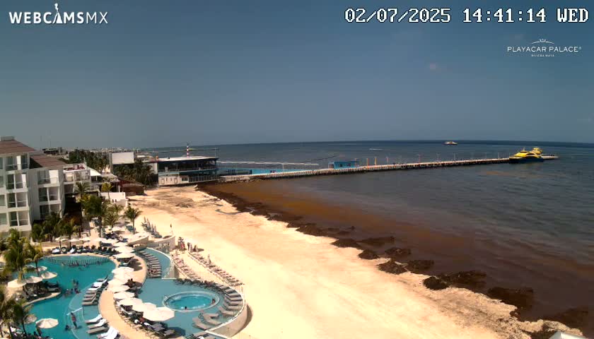 Playa del Carmen, Playa Playacar Beach Live Cam - Solidaridad, Quintana Roo, Mexico