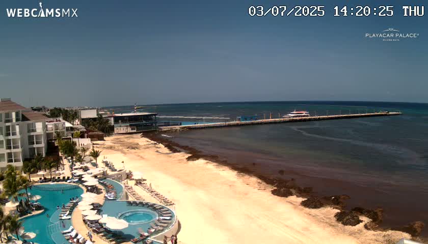 Playa del Carmen, Playa Playacar Beach Live Cam - Solidaridad, Quintana Roo, Mexico