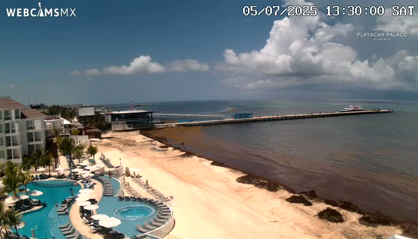 Playa del Carmen, Playa Playacar Beach Live Cam - Solidaridad, Quintana Roo, Mexico