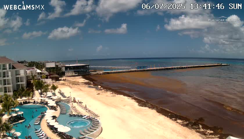 Playa del Carmen, Playa Playacar Beach Live Cam - Solidaridad, Quintana Roo, Mexico