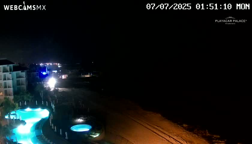 Playa del Carmen, Playa Playacar Beach Live Cam - Solidaridad, Quintana Roo, Mexico