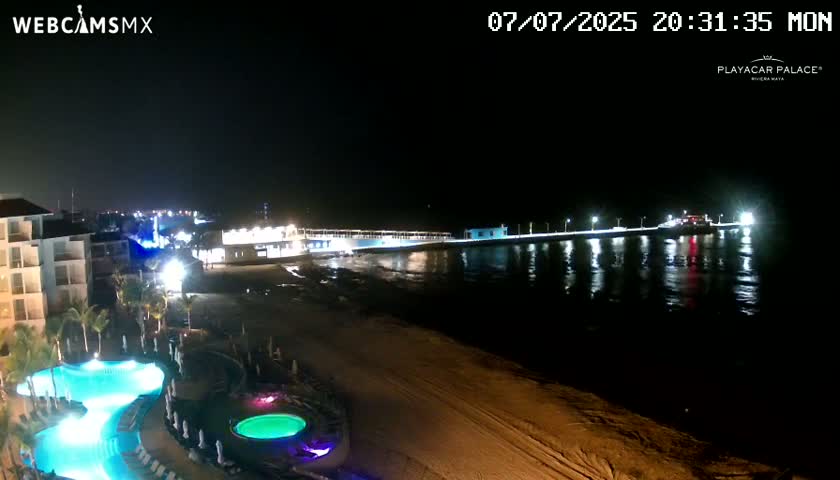 Playa del Carmen, Playa Playacar Beach Live Cam - Solidaridad, Quintana Roo, Mexico