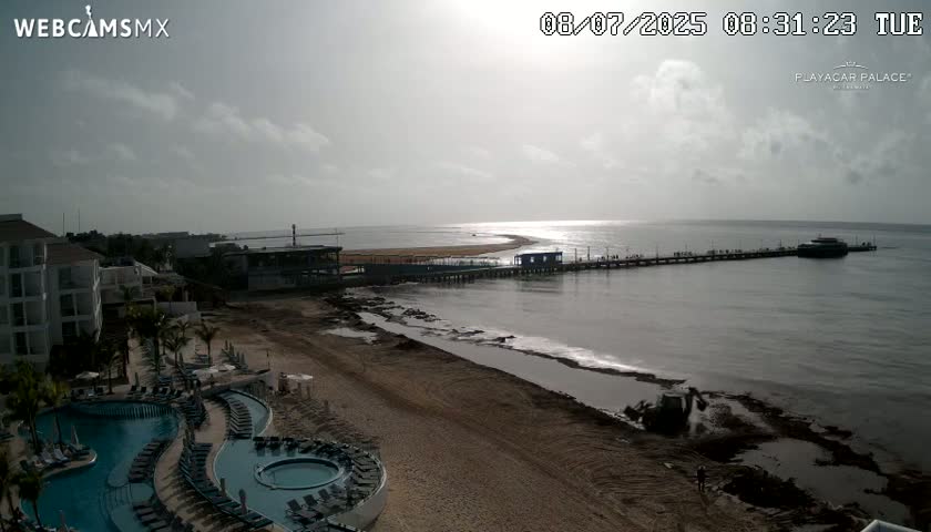 Playa del Carmen, Playa Playacar Beach Live Cam - Solidaridad, Quintana Roo, Mexico