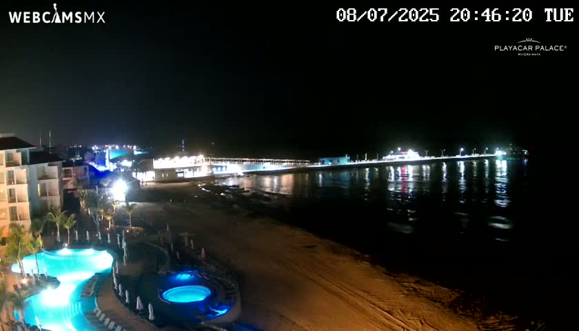 Playa del Carmen, Playa Playacar Beach Live Cam - Solidaridad, Quintana Roo, Mexico