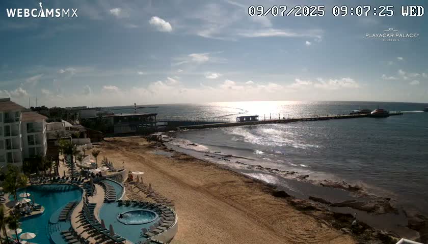 Playa del Carmen, Playa Playacar Beach Live Cam - Solidaridad, Quintana Roo, Mexico