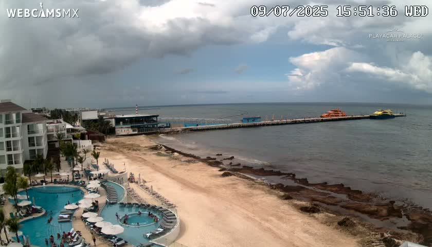 Playa del Carmen, Playa Playacar Beach Live Cam - Solidaridad, Quintana Roo, Mexico