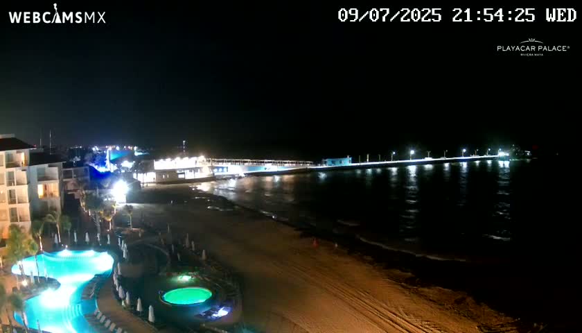 Playa del Carmen, Playa Playacar Beach Live Cam - Solidaridad, Quintana Roo, Mexico