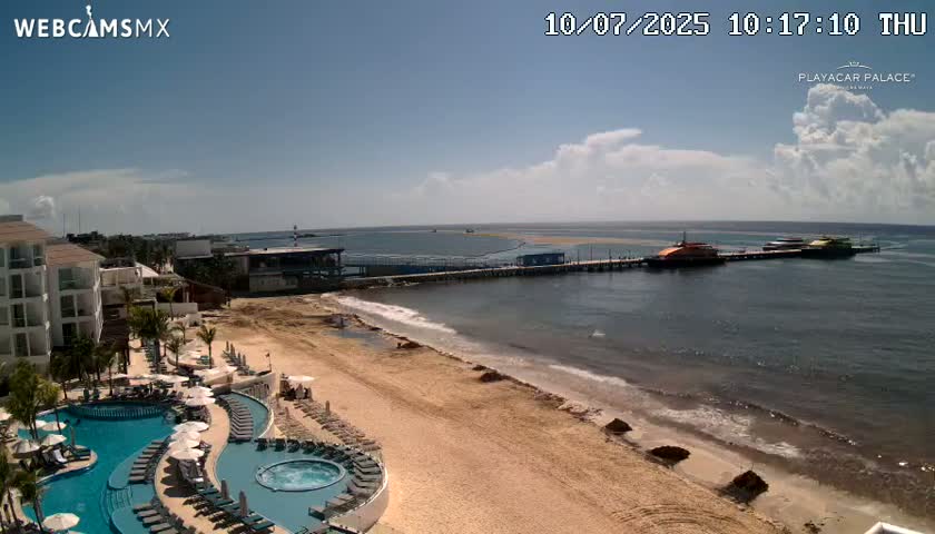 Playa del Carmen, Playa Playacar Beach Live Cam - Solidaridad, Quintana Roo, Mexico