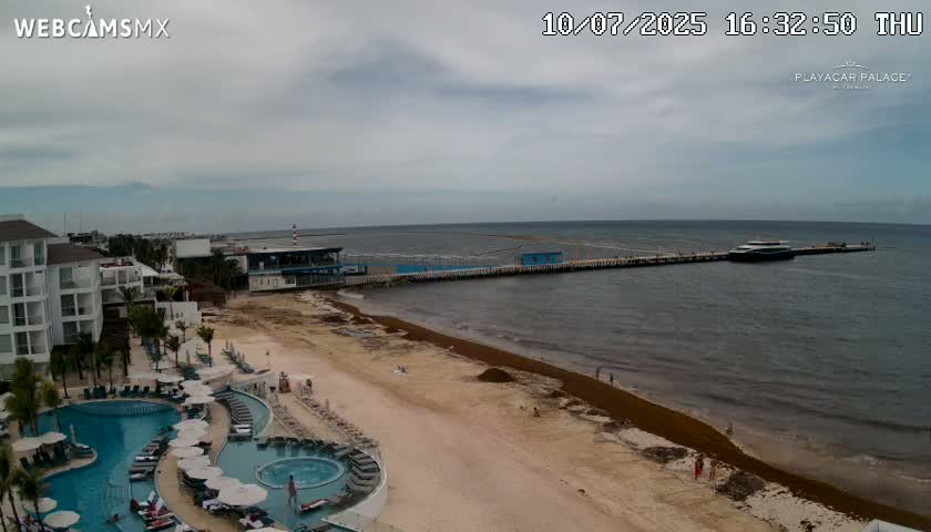 Playa del Carmen, Playa Playacar Beach Live Cam - Solidaridad, Quintana Roo, Mexico