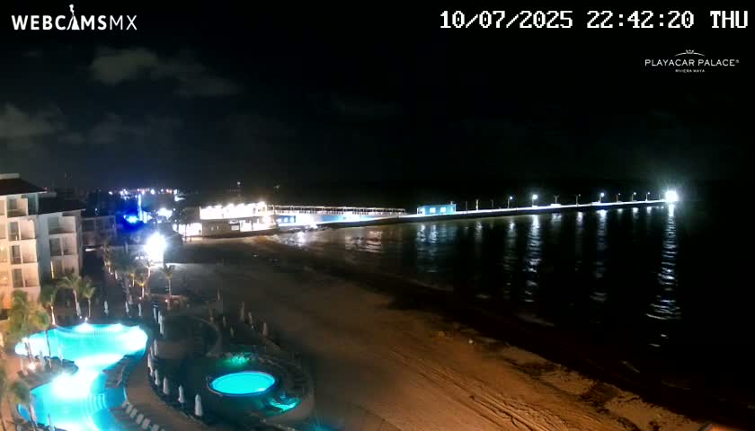 Playa del Carmen, Playa Playacar Beach Live Cam - Solidaridad, Quintana Roo, Mexico