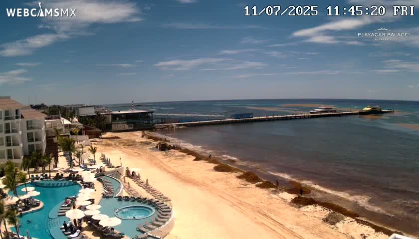 Playa del Carmen, Playa Playacar Beach Live Cam - Solidaridad, Quintana Roo, Mexico