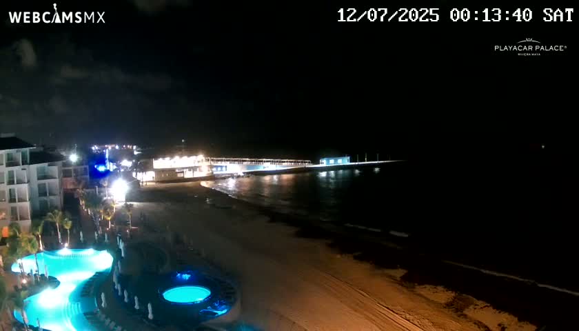 Playa del Carmen, Playa Playacar Beach Live Cam - Solidaridad, Quintana Roo, Mexico