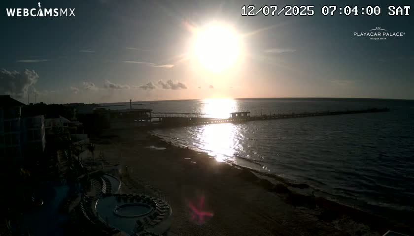 Playa del Carmen, Playa Playacar Beach Live Cam - Solidaridad, Quintana Roo, Mexico