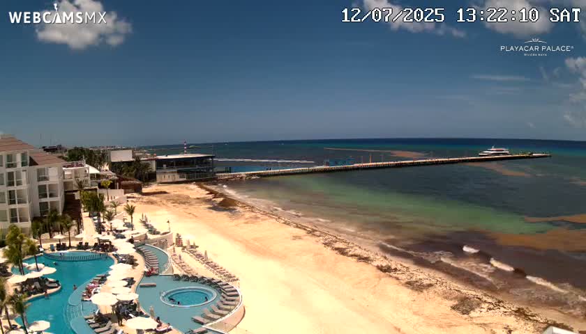 Playa del Carmen, Playa Playacar Beach Live Cam - Solidaridad, Quintana Roo, Mexico