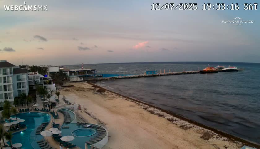Playa del Carmen, Playa Playacar Beach Live Cam - Solidaridad, Quintana Roo, Mexico