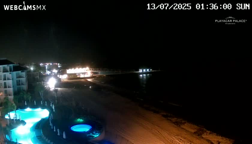 Playa del Carmen, Playa Playacar Beach Live Cam - Solidaridad, Quintana Roo, Mexico
