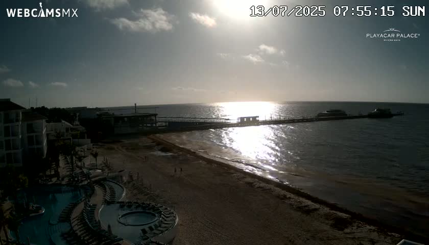 Playa del Carmen, Playa Playacar Beach Live Cam - Solidaridad, Quintana Roo, Mexico