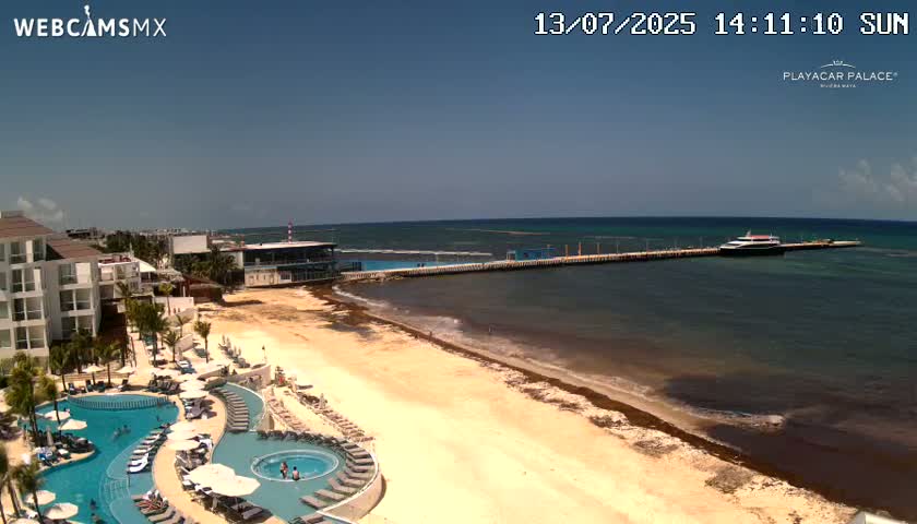 Playa del Carmen, Playa Playacar Beach Live Cam - Solidaridad, Quintana Roo, Mexico