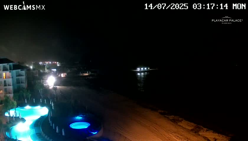 Playa del Carmen, Playa Playacar Beach Live Cam - Solidaridad, Quintana Roo, Mexico