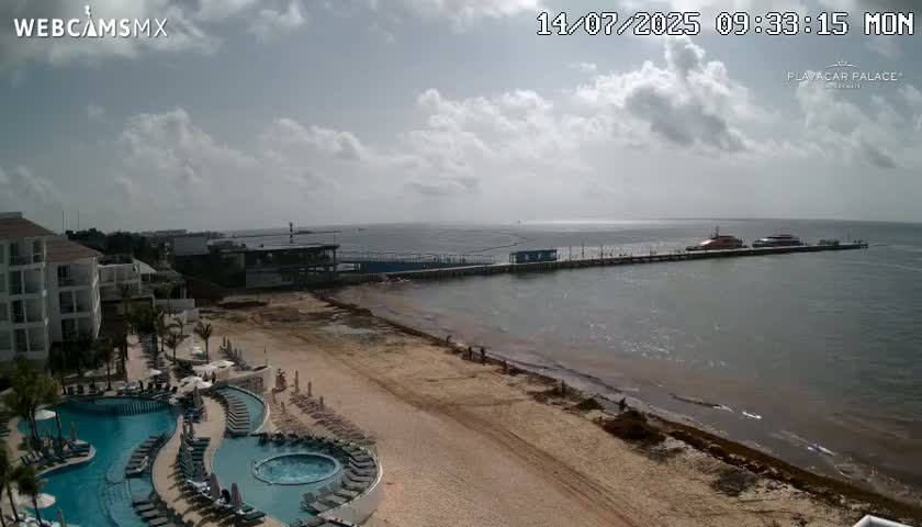 Playa del Carmen, Playa Playacar Beach Live Cam - Solidaridad, Quintana Roo, Mexico