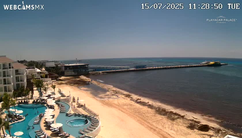 Playa del Carmen, Playa Playacar Beach Live Cam - Solidaridad, Quintana Roo, Mexico
