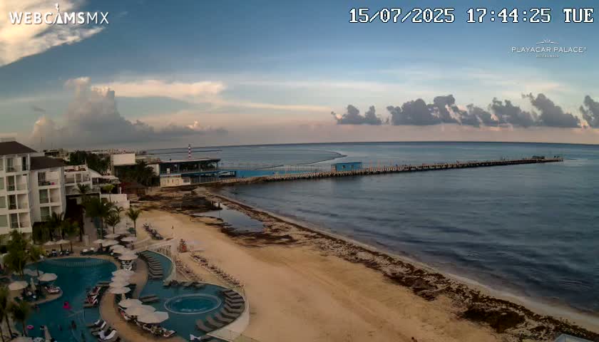 Playa del Carmen, Playa Playacar Beach Live Cam - Solidaridad, Quintana Roo, Mexico