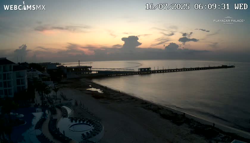 Playa del Carmen, Playa Playacar Beach Live Cam - Solidaridad, Quintana Roo, Mexico