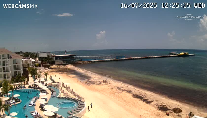 Playa del Carmen, Playa Playacar Beach Live Cam - Solidaridad, Quintana Roo, Mexico