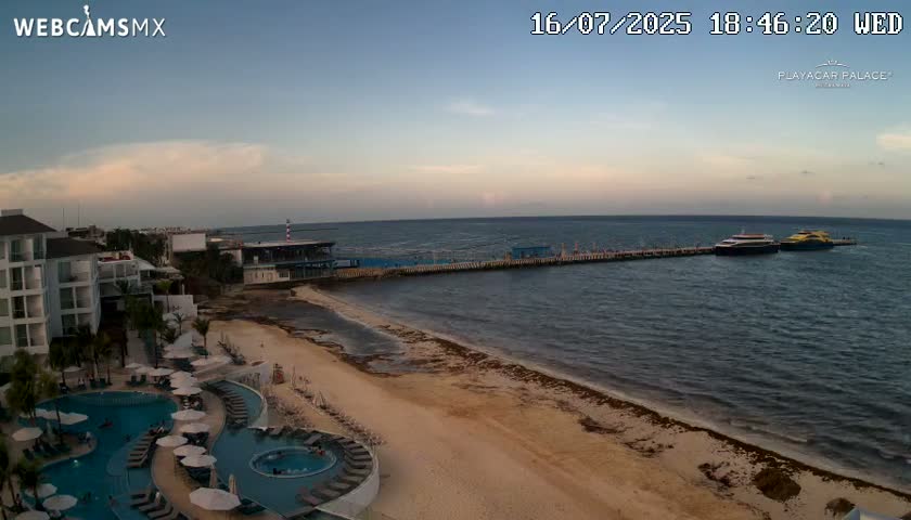 Playa del Carmen, Playa Playacar Beach Live Cam - Solidaridad, Quintana Roo, Mexico
