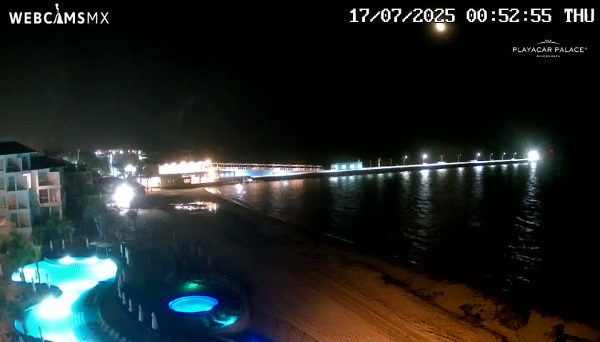 Playa del Carmen, Playa Playacar Beach Live Cam - Solidaridad, Quintana Roo, Mexico