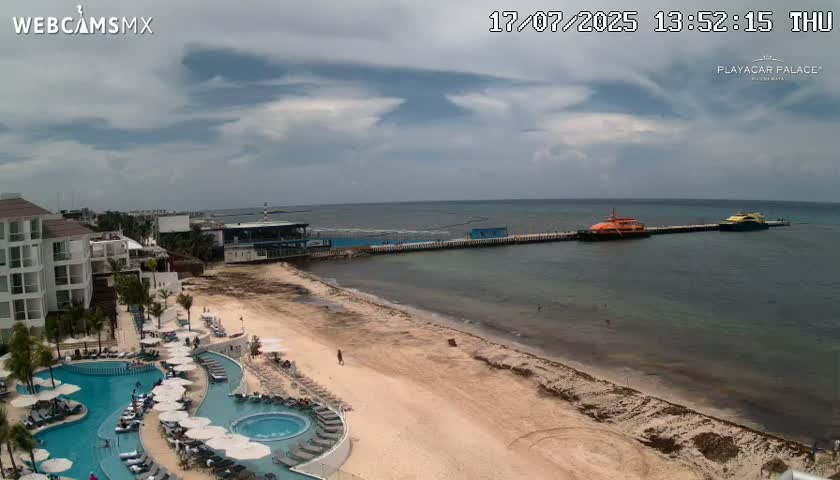 Playa del Carmen, Playa Playacar Beach Live Cam - Solidaridad, Quintana Roo, Mexico