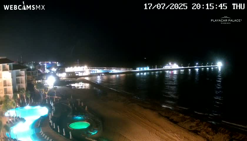 Playa del Carmen, Playa Playacar Beach Live Cam - Solidaridad, Quintana Roo, Mexico