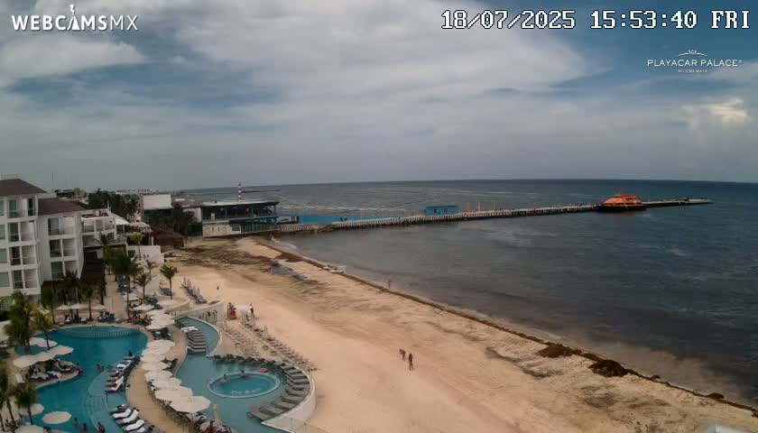 Playa del Carmen, Playa Playacar Beach Live Cam - Solidaridad, Quintana Roo, Mexico