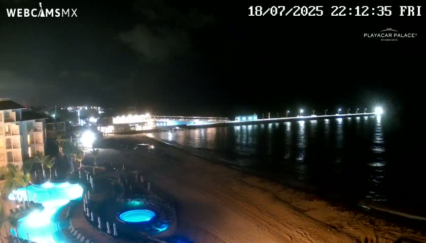 Playa del Carmen, Playa Playacar Beach Live Cam - Solidaridad, Quintana Roo, Mexico